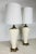 Monumental Cream Ware Porcelain and Brass Modernist French Style Table Lamps/A Pair. For Sale - Image 11 of 11