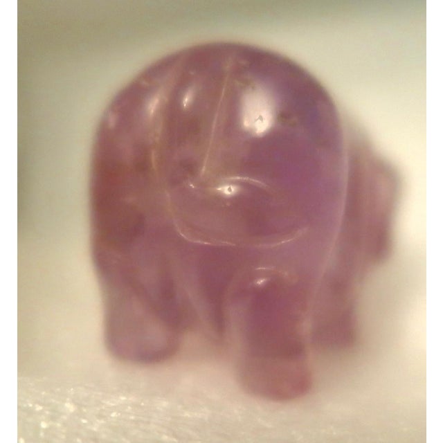 Miniature Hand-Carved Piglet of Amethyst Stone, Birth Stone for February! For Sale - Image 11 of 11