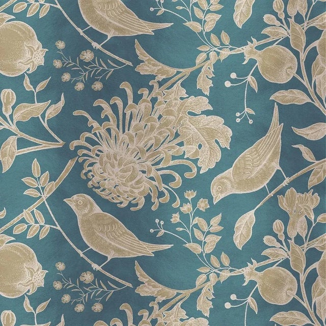 Flowers and Birds Wall Coverings by Chiara Mennini for Midsummer-Milano For Sale - Image 4 of 4