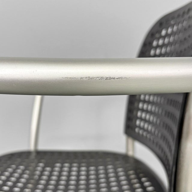 Italian Modern Chairs in Silver by Vico Magistretti for De Padova, 1980s, Set of 4 For Sale - Image 10 of 18