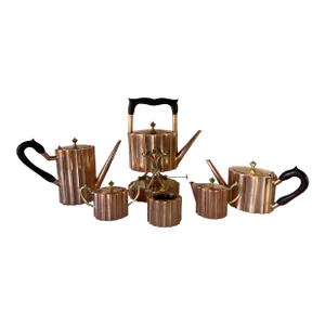 1960s J. Jimenez Copper Tea Set- 6 Pieces