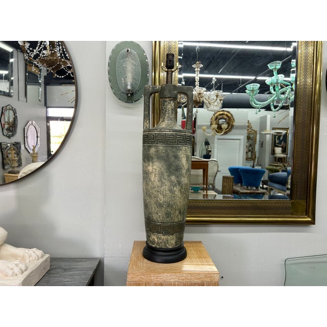 1960s Pair of Hollywood Regency Grecian Inspired Lamps For Sale - Image 5 of 11