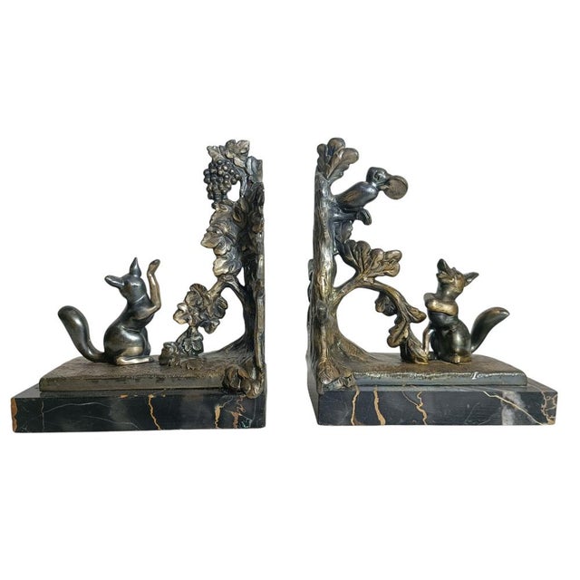 1920s Sculptural Bookends by Benjamin Rabier, 1920s-1940s, Set of 2 For Sale - Image 5 of 7