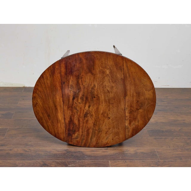Brown English 19th Century Mahogany Pembroke Table With Tapered Legs on Casters For Sale - Image 8 of 13