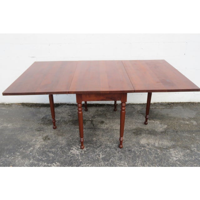 Early 1900s Walnut Drop Leaf Dining Dinette Table 5788 For Sale - Image 9 of 12