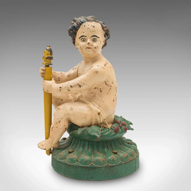 Victorian 1870s Victorian Pair of Antique Decorative Figures, English, Cast Iron, Rubenesque For Sale - Image 3 of 13