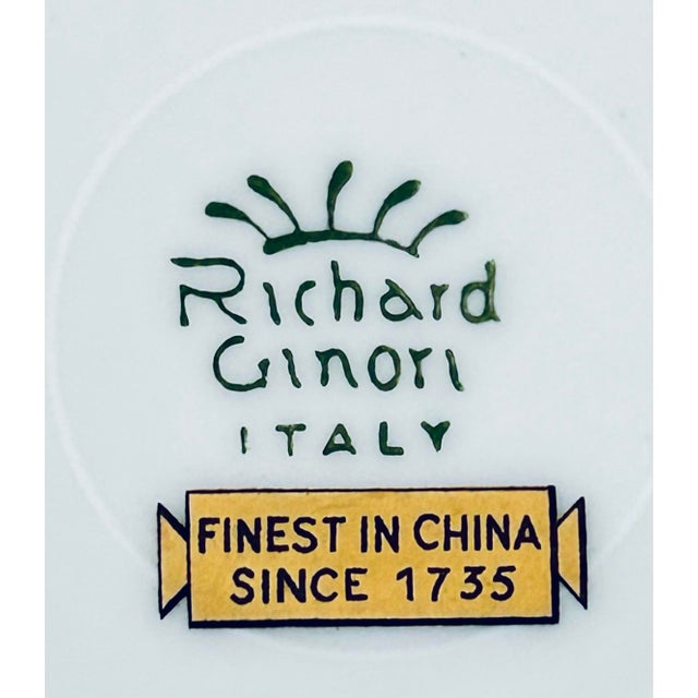 1980s Richard Ginori Palermo Rust Cups and Saucers, Set of 7/9 For Sale - Image 5 of 5