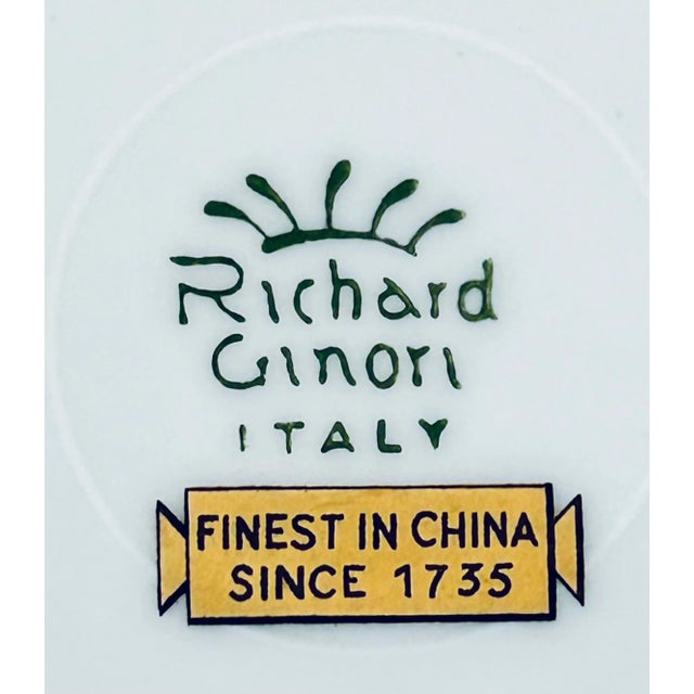 1980s Richard Ginori Palermo Rust Cups and Saucers, Set of 9/7 For Sale - Image 5 of 5