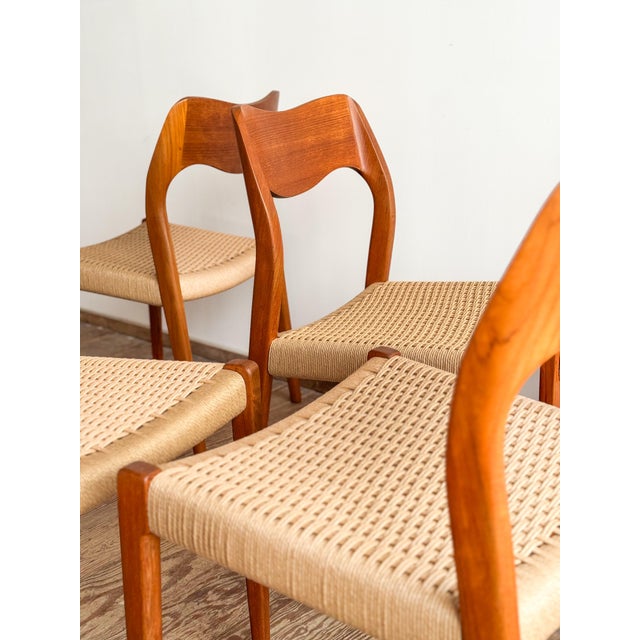 Mid-Century Model 71 Dining Chairs by Niels O. Møller for J.L. Mollers, 1951, Set of 8 For Sale - Image 16 of 16