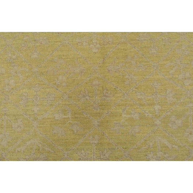 Green Ziegler Rug 5’3” X 8’2” Green Wool Modern Hand-Knotted Oriental Carpet For Sale - Image 8 of 13