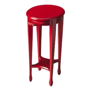 Arielle Round 12.5"W Accent Table, Red