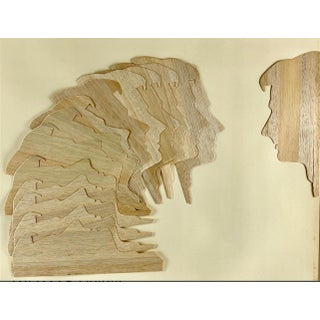 Mario Ceroli, 1970's Large Italian Pop Art Mario Ceroli Arte Povera Sculpture Collage in Wood, 1970 For Sale