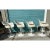 Mid-Century set of 4 white swivel tulip bar stools at counter height, made by ChroModern in Los Angeles circa 1970s....