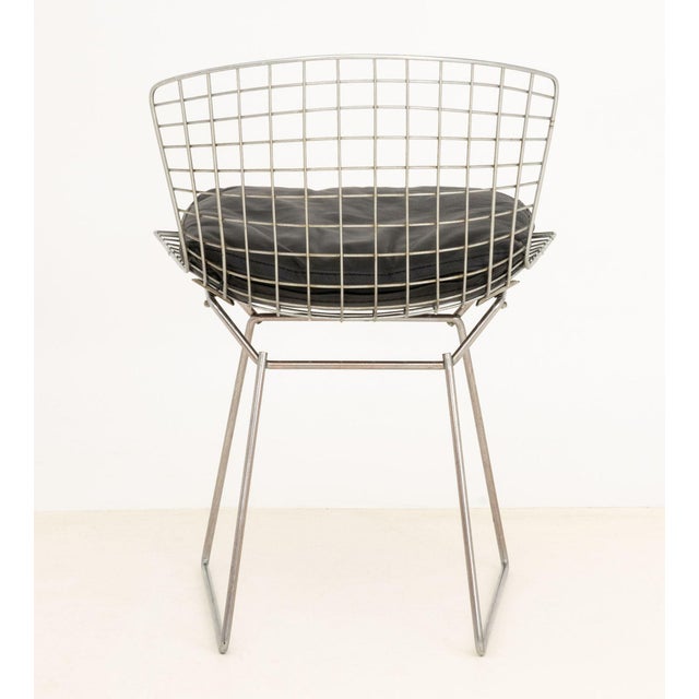 Harry Bertoia Black Enameled Steel Wire Chair For Sale In New York - Image 6 of 6