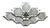 21st Century Beehive Satin Black Nickel Glossy Gray Murano Flush Mount by Fabio LTD For Sale