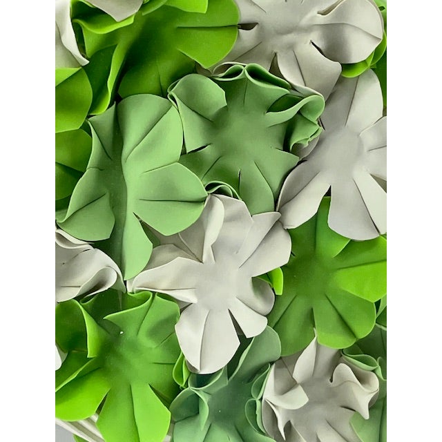 Late 20th Century Framed Green & White Swim Cap Coastal Wall Decor For Sale - Image 5 of 5