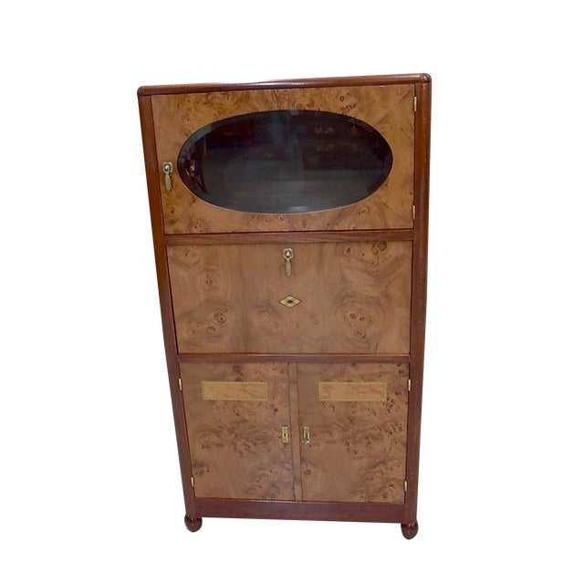 Art Deco Cabinet in Thuya Burl Veneer, 1920s For Sale