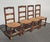 French Country Set of Four Antique French Country Brown Rush Ladderback Chairs For Sale - Image 3 of 18