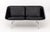 George Nelson (American, 1908-1986) and Associates "Sling" Sofa, Model 6381, with black leather cushions on chrome-plated...