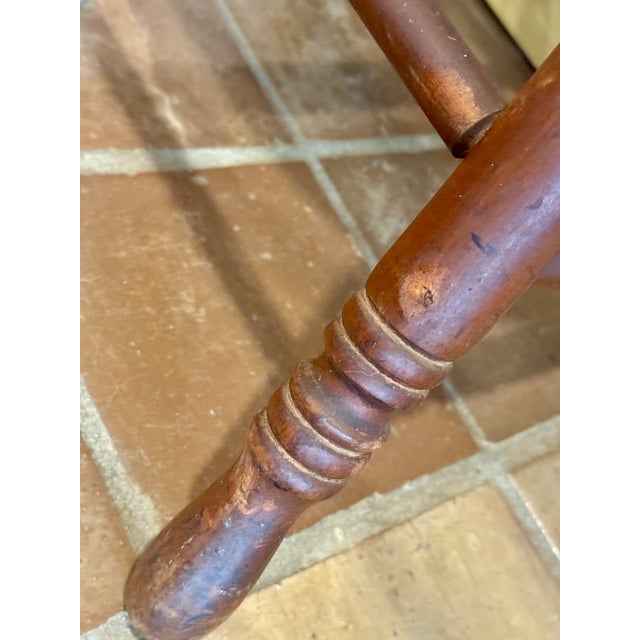 Solid Hard Rock Maple Colonial, Pub Style Spindle Back Side or Dining Chair For Sale In San Antonio - Image 6 of 12
