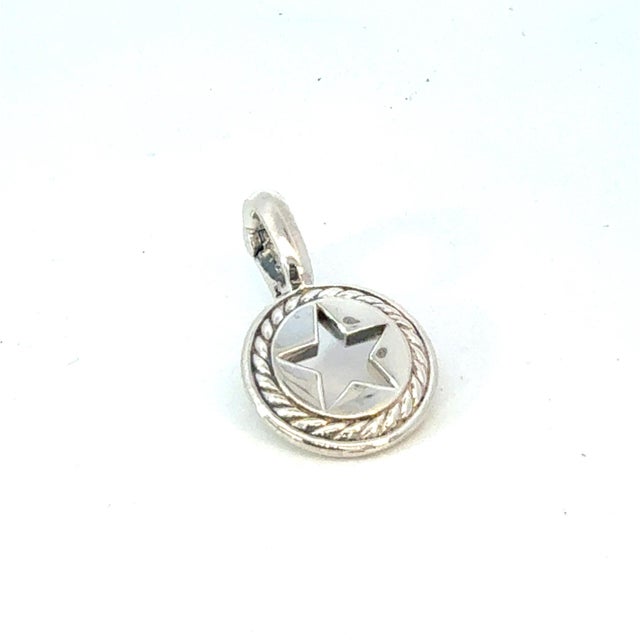 1990s David Yurman Star Amulet Pendant Sterling Silver Estate DY698 For Sale - Image 4 of 7