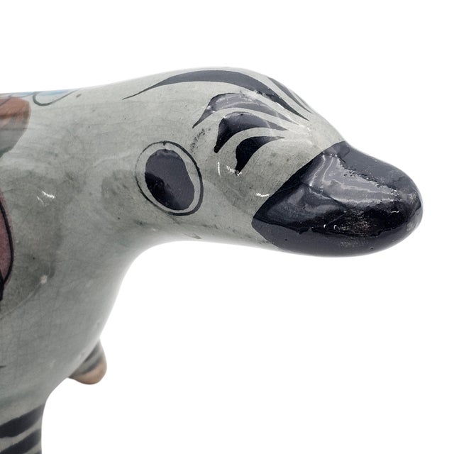 Vintage Tonalá Hand-Painted Pottery Duck Figurine – Talavera Style Folk Art, 8-Inch For Sale - Image 14 of 16