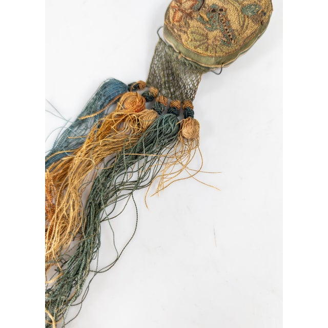 19th Century Chinese Silk Embroidered Forbidden Stitch Robe or Hair Embellishment For Sale - Image 13 of 13