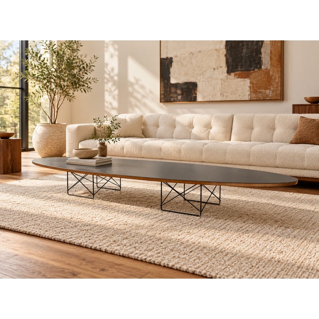 Black Mid Century Modern Surfboard Coffee Table by Charles & Ray Eames, C. 1960’s For Sale - Image 8 of 12
