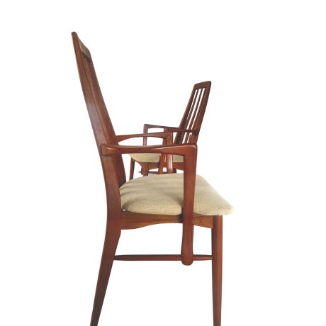 1960s 1960s Pair of Niels Koefoed Hornslet Teak 'Eva' Arm Chairs For Sale - Image 5 of 9