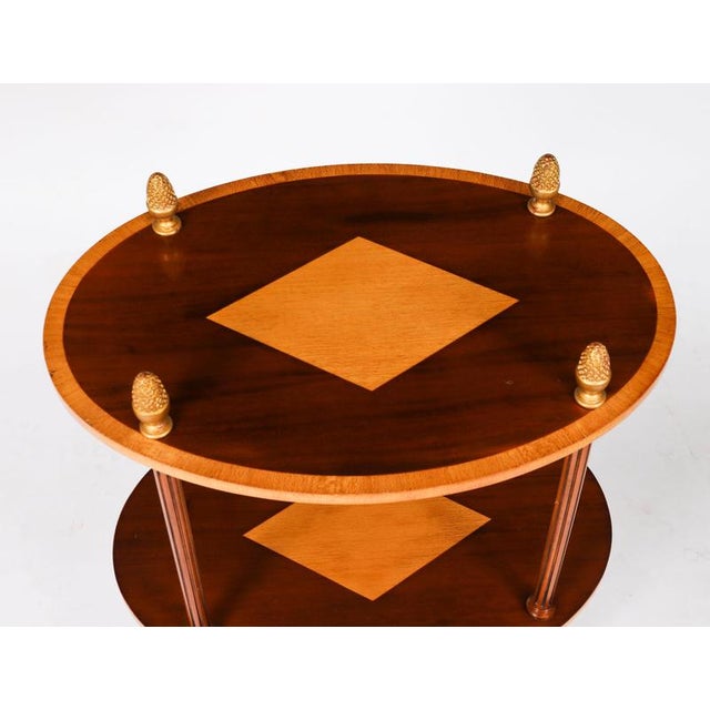 Vintage Occasional Tables in Flame Mahogany and Satin Wood, Set of 2 For Sale - Image 6 of 14