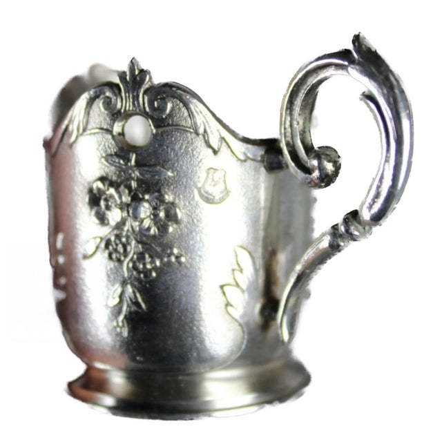 Vintage Christofle Silver Tray & Shot Glasses | Chairish