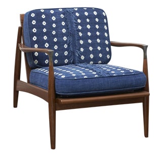 Custom Mid Century Lounge Chair For Sale
