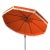 Contemporary Milan Fringe 9ft Crank Outdoor Push Button Tilt Umbrella - Orange For Sale - Image 3 of 5