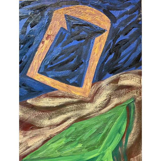 Postmodern Joan Thorne, Large Colorful 1980s New York Abstract Expressionist Oil Painting Joan Thorne, 1989 For Sale - Image 3 of 9