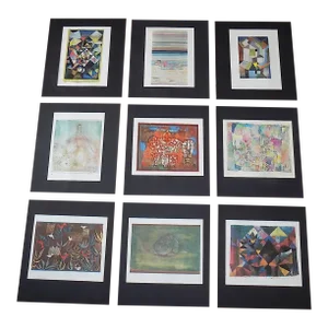 Authentic Vintage Mid 20th Century Modern Paul Klee Abstract Lithographs - Set of 9