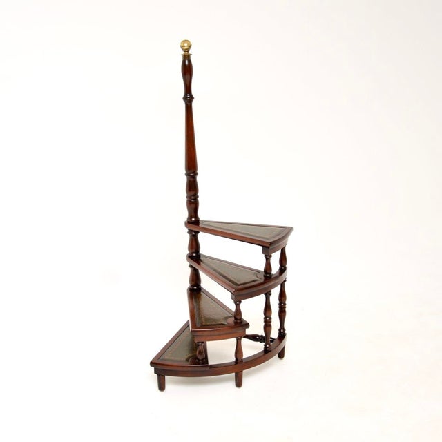 Antique Georgian Library Steps, 1930s For Sale - Image 3 of 10