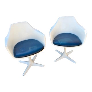 1960s Burke Tulip Shell Chairs/Armchairs 116 - Set of 2 For Sale