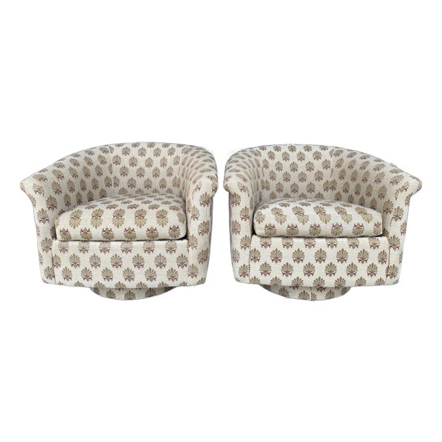 French Country Style Swivel Chairs/a Pair For Sale