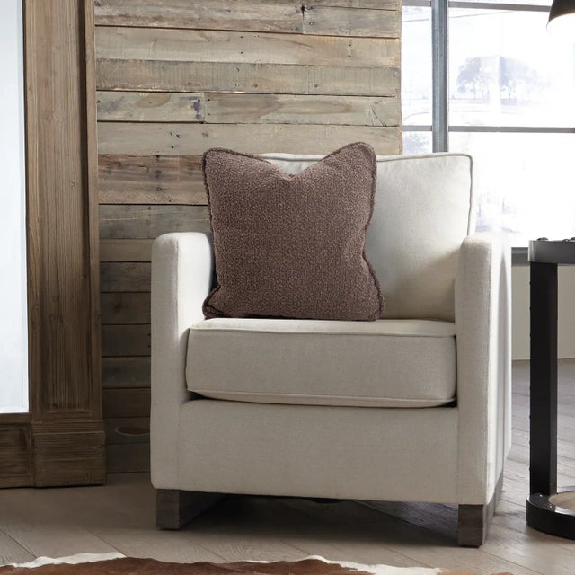 The Barbet 20" Chocolate Pillow The highlight of the Barbet pillow collection is its casual soft knobby weave in natural...