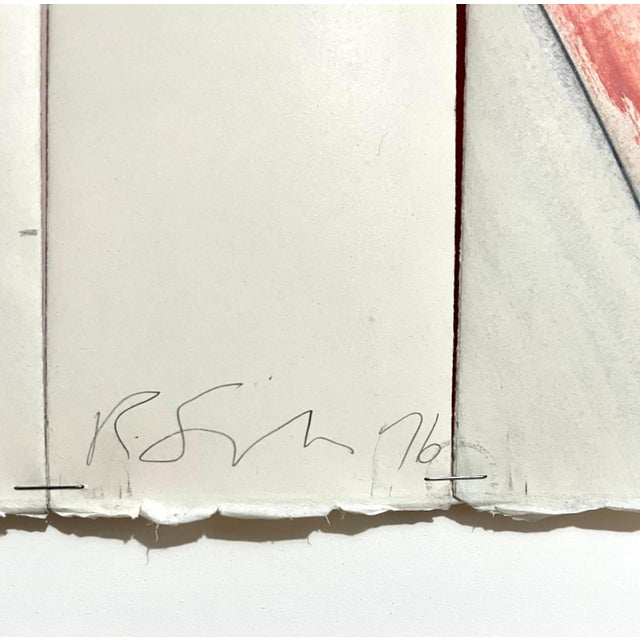 Metal Richard Smith, Original Abstract Collage Painting British American Pop Artist Richard Smith, 1976 For Sale - Image 7 of 12