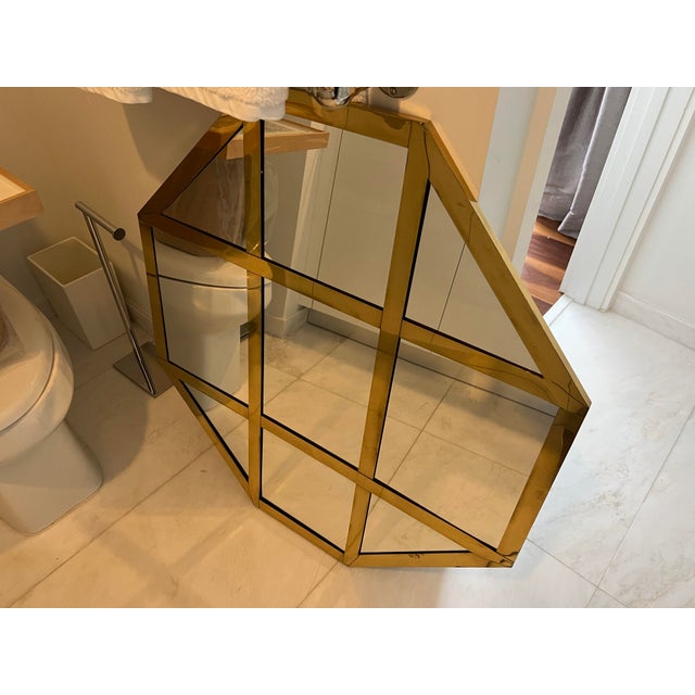 Mid-Century Modern 1970’s Mid Century Modern Octagonal Oversized Wall Mirror For Sale - Image 3 of 7