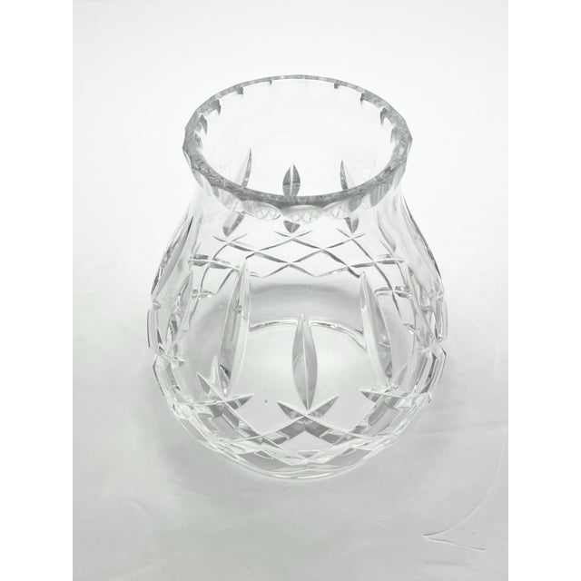 Gorham “King Edward” Pair of Crystal Hurricane Fairy Lamp Shades & Candlestick Base For Sale - Image 10 of 12