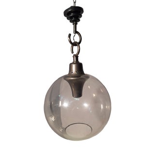 Boccia LS10 Pendant Lamp with Small Clear Glass Sphere by Luigi Caccia Dominioni for Azucena, 1970s For Sale