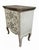 Charming French Provincial–style petite commode with a softly curved silhouette and two drawers. Finished in a beautifully...