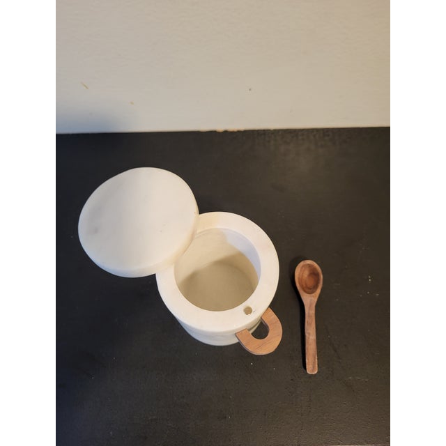 Williams Sonoma Marble Salt Cellar For Sale - Image 4 of 9