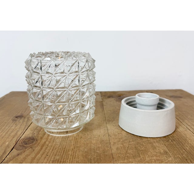 White White Porcelain Ceiling Light, 1970s For Sale - Image 8 of 14