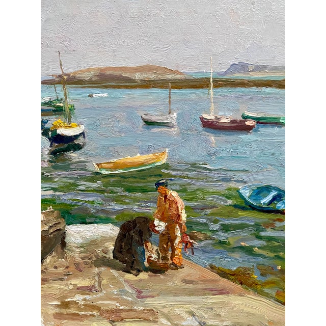 Oswald Poreau, Low Tide at Portivy, Brittany, 1937, Oil, Framed For Sale - Image 8 of 14