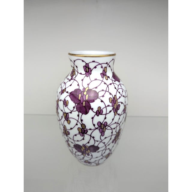 1900 - 1909 Antique Art Nouveau Vase by Adelbert Niemeyer for KPM Nymphenburg, Germany, 1906 For Sale - Image 5 of 9