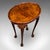 Antique Oval Side Table, English, Burr Walnut, Lamp, Wine, Pie Crust, Edwardian For Sale - Image 6 of 12
