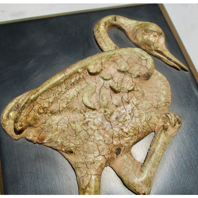 Set of 3 Ba-Relief Birds on Wood Panels- A Set of 3 For Sale - Image 11 of 15
